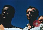 Image of Religious services at a bomb crater on Midway Island Pacific Ocean, 1942, second 36 stock footage video 65675071189