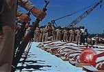 Image of Religious services at a bomb crater on Midway Island Pacific Ocean, 1942, second 40 stock footage video 65675071189