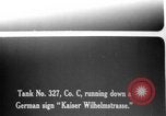 Image of Renault FT tank runs down a street sign Western Front, 1918, second 1 stock footage video 65675071196