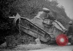 Image of Renault FT tank runs down a street sign Western Front, 1918, second 11 stock footage video 65675071196