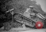 Image of Renault FT tank runs down a street sign Western Front, 1918, second 14 stock footage video 65675071196