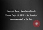 Standbild tanks Manövrieren Meurthe-et-Moselle Frankreich, 1918, aus Sekunde 9 historischem Filmmaterial Videoclip 65675071200