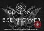 Standbild Dwight D Eisenhower Vereinigtes Königreich, 1944, aus Sekunde 3 historischem Filmmaterial Videoclip 65675071260
