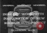 Standbild Ford automobile Anlagenerweiterung bei Depressionen Dearborn Michigan USA, 1932, aus Sekunde 1 historischem Filmmaterial Videoclip 65675071314