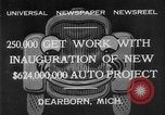 Standbild Ford automobile Anlagenerweiterung bei Depressionen Dearborn Michigan USA, 1932, aus Sekunde 4 historischem Filmmaterial Videoclip 65675071314