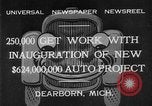 Standbild Ford automobile Anlagenerweiterung bei Depressionen Dearborn Michigan USA, 1932, aus Sekunde 5 historischem Filmmaterial Videoclip 65675071314