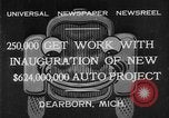 Standbild Ford automobile Anlagenerweiterung bei Depressionen Dearborn Michigan USA, 1932, aus Sekunde 6 historischem Filmmaterial Videoclip 65675071314