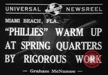 Image of Philadelphia Phillies Miami Beach Florida USA, 1941, second 4 stock footage video 65675071399