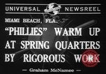 Image of Philadelphia Phillies Miami Beach Florida USA, 1941, second 5 stock footage video 65675071399