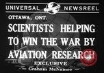 Image of aviation research in World War 2 Ottawa Ontario Canada, 1941, second 3 stock footage video 65675071401