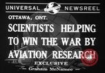 Image of aviation research in World War 2 Ottawa Ontario Canada, 1941, second 4 stock footage video 65675071401