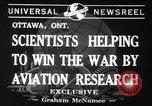 Image of aviation research in World War 2 Ottawa Ontario Canada, 1941, second 5 stock footage video 65675071401