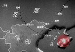 Standbild animierte Karte zeigt die Pfade der japanischen Besatzung Hanoi französischen Indochina, 1940, aus Sekunde 7 historischem Filmmaterial Videoclip 65675071426