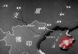 Standbild animierte Karte zeigt die Pfade der japanischen Besatzung Hanoi französischen Indochina, 1940, aus Sekunde 10 historischem Filmmaterial Videoclip 65675071426