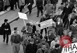 Image of demonstrations against Vietnam War London England United Kingdom, 1968, second 37 stock footage video 65675071476
