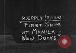 Image of new dock Manila Philippines, 1945, second 4 stock footage video 65675071480