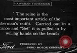 Image of Native fishermen Hawaii USA, 1916, second 1 stock footage video 65675071578