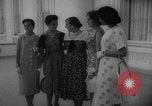Image of Mamie Eisenhower with Latin American beauty queens Washington DC USA, 1958, second 8 stock footage video 65675071624