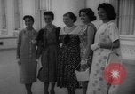 Image of Mamie Eisenhower with Latin American beauty queens Washington DC USA, 1958, second 10 stock footage video 65675071624