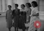 Image of Mamie Eisenhower with Latin American beauty queens Washington DC USA, 1958, second 11 stock footage video 65675071624