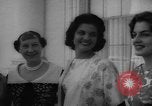 Image of Mamie Eisenhower with Latin American beauty queens Washington DC USA, 1958, second 22 stock footage video 65675071624