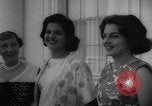 Image of Mamie Eisenhower with Latin American beauty queens Washington DC USA, 1958, second 23 stock footage video 65675071624