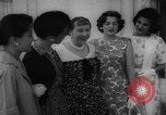 Image of Mamie Eisenhower with Latin American beauty queens Washington DC USA, 1958, second 30 stock footage video 65675071624