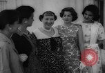 Image of Mamie Eisenhower with Latin American beauty queens Washington DC USA, 1958, second 31 stock footage video 65675071624