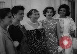 Image of Mamie Eisenhower with Latin American beauty queens Washington DC USA, 1958, second 32 stock footage video 65675071624