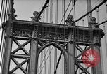 Image of Manhattan Bridge New York City USA, 1919, second 25 stock footage video 65675071645