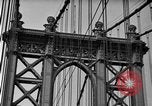 Image of Manhattan Bridge New York City USA, 1919, second 26 stock footage video 65675071645