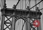 Image of Manhattan Bridge New York City USA, 1919, second 27 stock footage video 65675071645