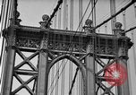 Image of Manhattan Bridge New York City USA, 1919, second 28 stock footage video 65675071645