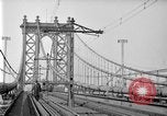 Image of Manhattan Bridge New York City USA, 1919, second 39 stock footage video 65675071645