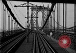 Image of Manhattan Bridge New York City USA, 1919, second 43 stock footage video 65675071645