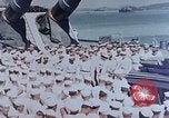 Image of Change of Command ceremony aboard battleship Pacific Theater, 1944, second 4 stock footage video 65675071668