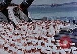 Image of Change of Command ceremony aboard battleship Pacific Theater, 1944, second 5 stock footage video 65675071668