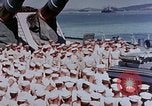 Image of Change of Command ceremony aboard battleship Pacific Theater, 1944, second 6 stock footage video 65675071668