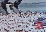 Image of Change of Command ceremony aboard battleship Pacific Theater, 1944, second 7 stock footage video 65675071668