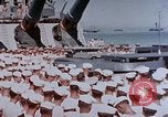 Image of Change of Command ceremony aboard battleship Pacific Theater, 1944, second 12 stock footage video 65675071668