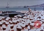 Image of Change of Command ceremony aboard battleship Pacific Theater, 1944, second 15 stock footage video 65675071668