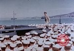 Image of Change of Command ceremony aboard battleship Pacific Theater, 1944, second 16 stock footage video 65675071668