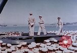 Image of Change of Command ceremony aboard battleship Pacific Theater, 1944, second 22 stock footage video 65675071668