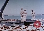 Image of Change of Command ceremony aboard battleship Pacific Theater, 1944, second 25 stock footage video 65675071668