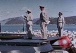 Image of Change of Command ceremony aboard battleship Pacific Theater, 1944, second 27 stock footage video 65675071668