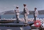 Image of Change of Command ceremony aboard battleship Pacific Theater, 1944, second 28 stock footage video 65675071668
