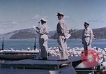 Image of Change of Command ceremony aboard battleship Pacific Theater, 1944, second 33 stock footage video 65675071668