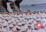 Image of Change of Command ceremony aboard battleship Pacific Theater, 1944, second 39 stock footage video 65675071668