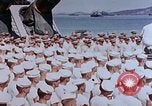 Image of Change of Command ceremony aboard battleship Pacific Theater, 1944, second 41 stock footage video 65675071668