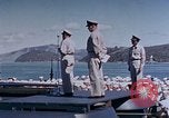 Image of Change of Command ceremony aboard battleship Pacific Theater, 1944, second 44 stock footage video 65675071668